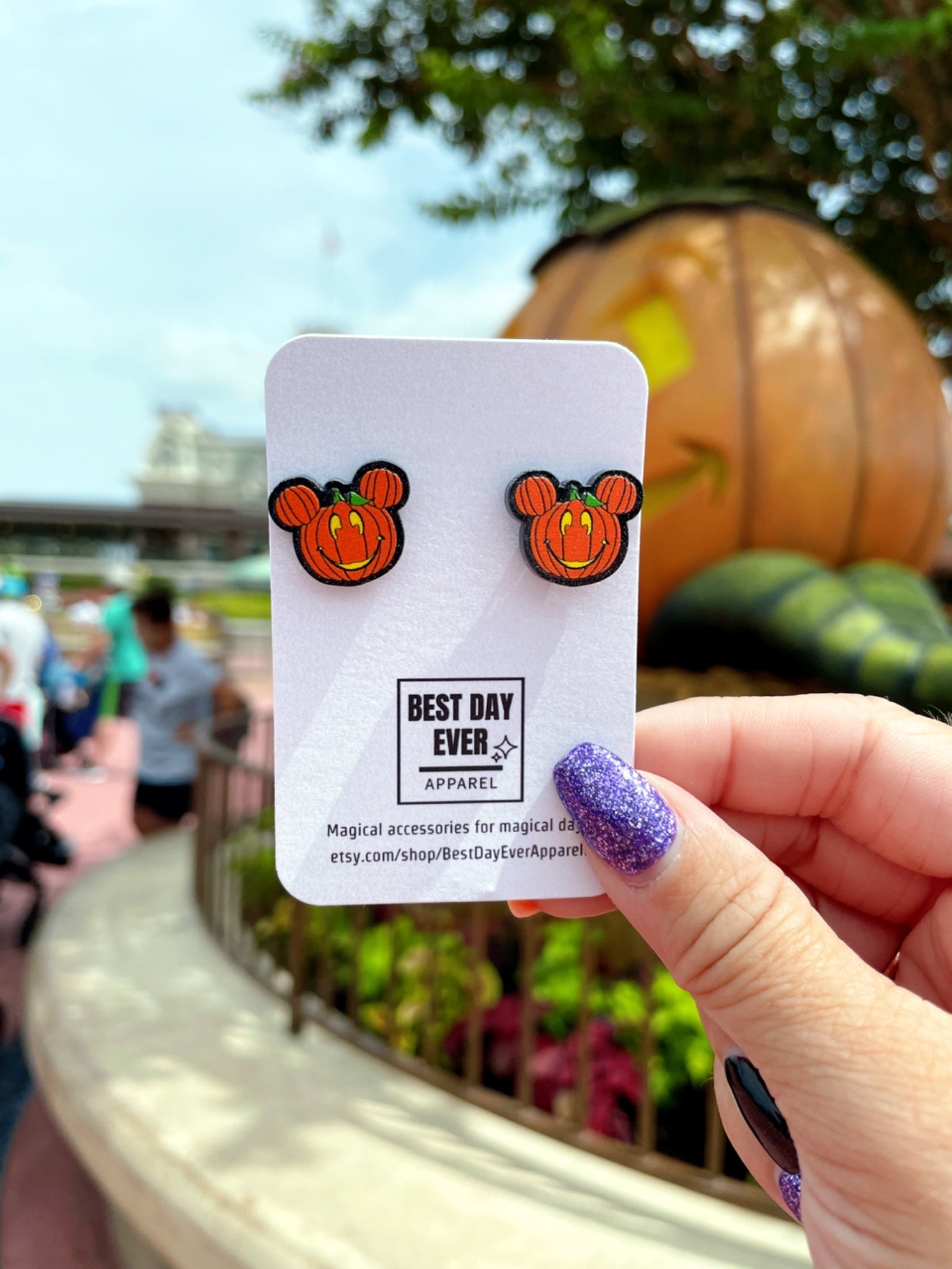Mickey Pumpkin Studs
