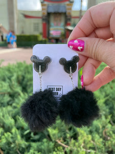 Mickey Puffball Earrings