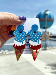 Mickey Liberty Ice Cream Earrings