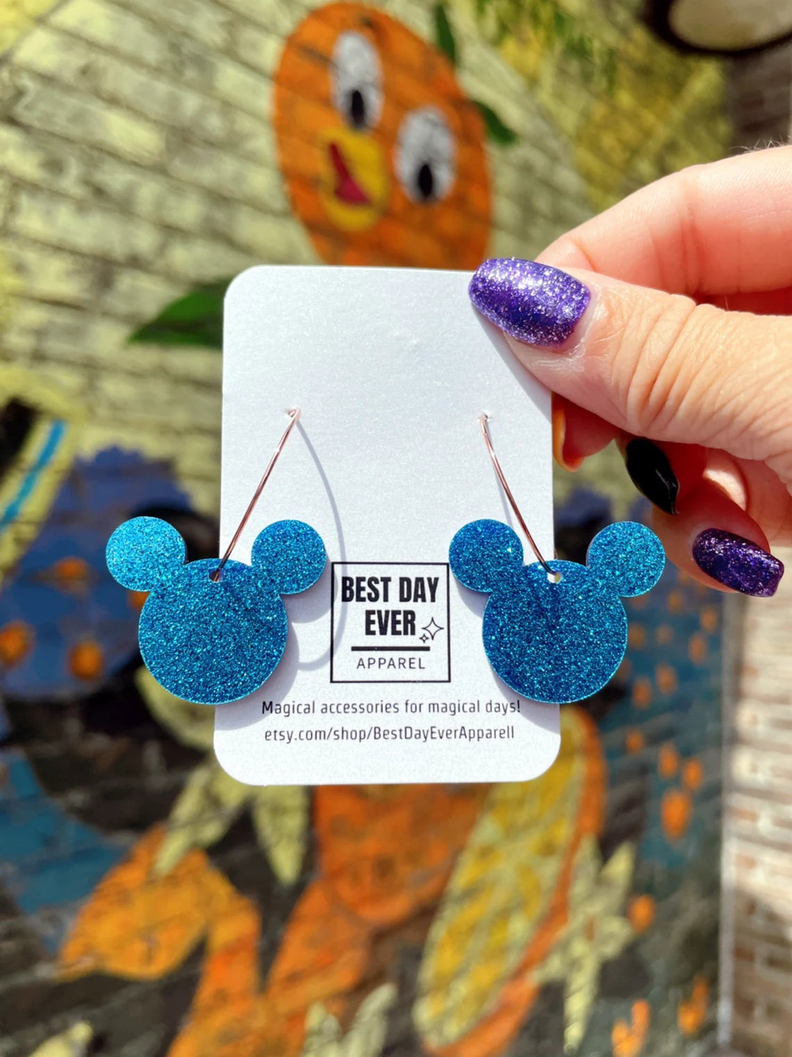 Mickey Hoop Earrings