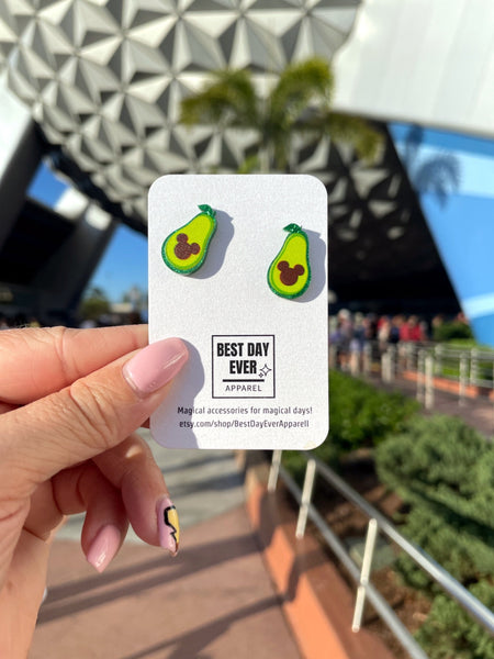 Mickey Avocado Earrings